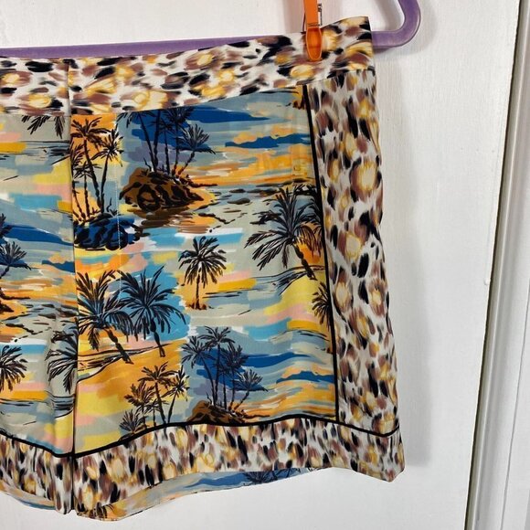 Le Superbe Tropical Island Print Silk Shorts Women’s Size 8 NWT - Picture 6 of 12